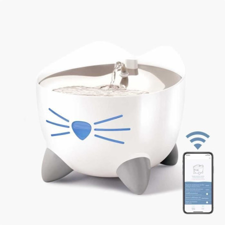 CAT IT Fontaine a eau connectée pour chat - 2L (Acier inox