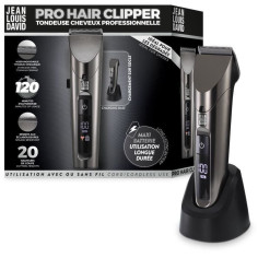 Tondeuse a cheveux - JEAN LOUIS DAVID - Pro Hair Clipper - 20 hauteurs de coupe - Bat Tondeuse a cheveux - JEAN LOUIS DAVID - Pro Hair Clipper - 20 hauteurs de coupe - Bat