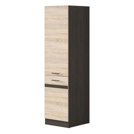 JJUNONA Colonne de cuisine 2 Portes ouverture a droite - L 50 x H 196 x P 46 cm - Chene sonoma