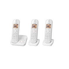 Téléphone sans fil PANASONIC DECT trio avec répondeur Blanc Téléphone sans fil PANASONIC DECT trio avec répondeur Blanc