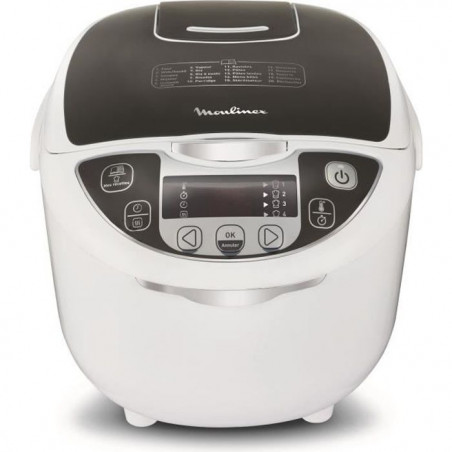 MOULINEX Multicuiseur 5 L, 25 programmes, Cuiseur riz, Cuiseur vapeur, Cuisson lente, Cuve antiadhésive MK708E10