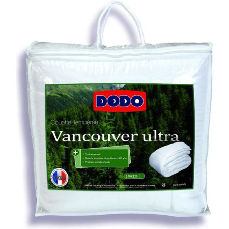 Couette chaude Vancouver Ultra - 220 x 240 cm - 300gr/m² - Blanc - DODO