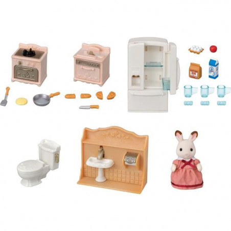Le set d'ameublement cosy cottage et maman - Sylvanian Families - 5449