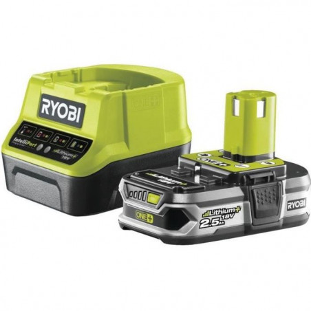 RYOBI - 1 batterie lithium+ 18V ONE+ 2,5 Ah et 1 chargeur rapide 2,0 A - RC18120-125