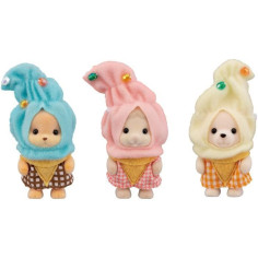 Le trio de bébés en costumes de cremes glacées - SYLVANIAN FAMILIES - 5593 Le trio de bébés en costumes de cremes glacées - SYLVANIAN FAMILIES - 5593