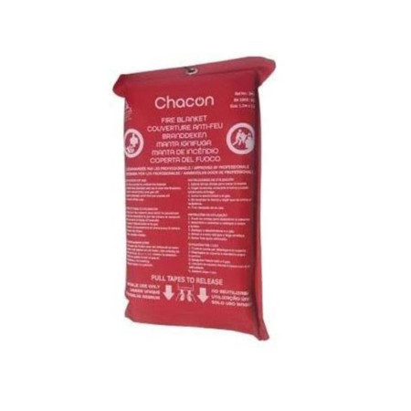 Couverture anti-feu CHACON - Fibre de verre - 120 cm - Rouge
