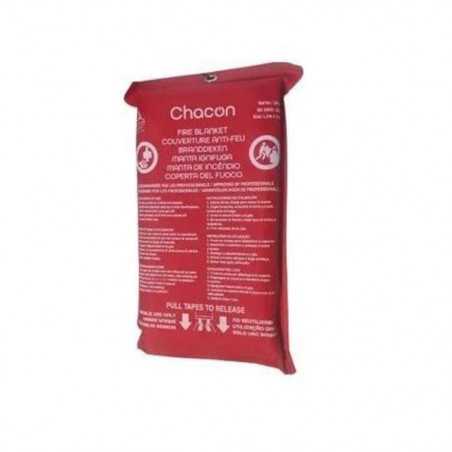 Couverture anti-feu CHACON - Fibre de verre - 120 cm - Rouge