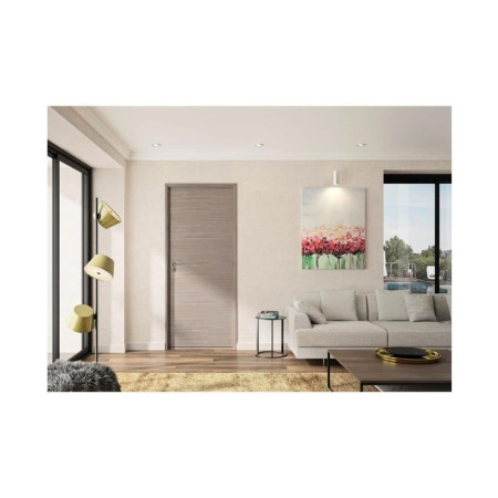 OPTIMUM Bloc Porte ajustable décor chene taupe VERONE - 204 x 83 cm Droit