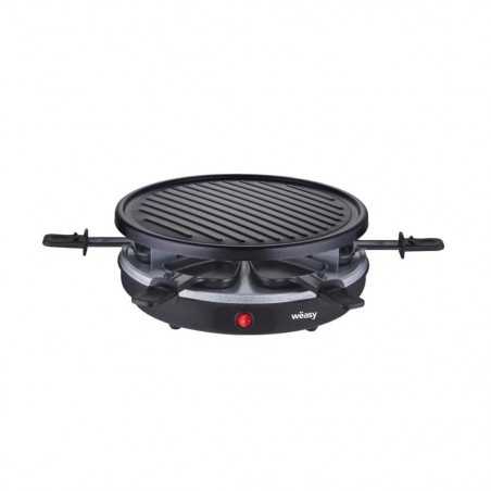 Appareil a raclette - WEASY LUGA60 - 4 personnes - 900W - Revetement anti-adhésif - 30x30cm - Plaque amovible