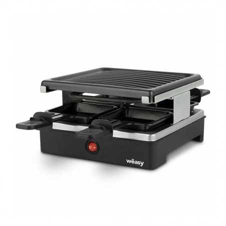 Appareil a raclette WEASY - LUGA40 - Jusqu'a 4 personnes - Revetement anti-adhésif - 600W