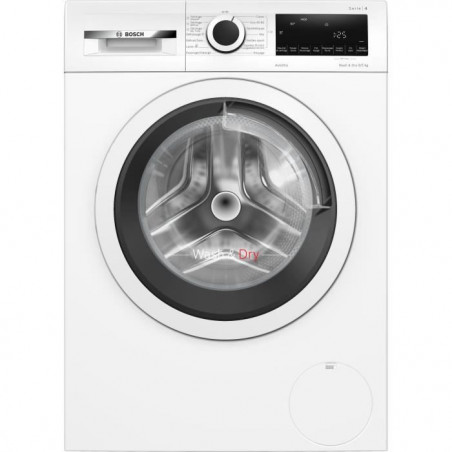 Lave-linge séchant BOSCH WNA144V0FR SER4 - 9 kg - Induction - L60cm - 1400 trs/min - Blanc