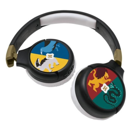 HARRY POTTER - Casque 2 en 1 Bluetooth - Filaire confortable et pliable pour enfants
