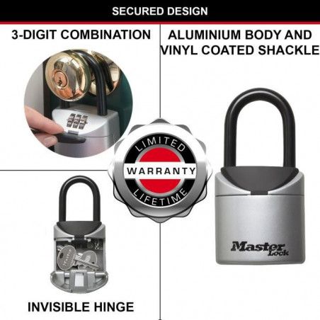 Boîte a Clé sécurisée Format XS avec Anse - MASTER LOCK 5406EURD