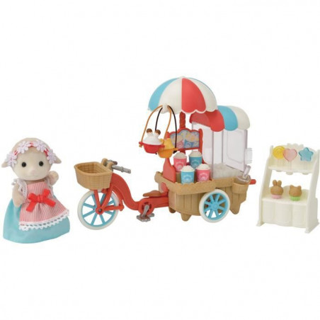 Figurine miniature - SYLVANIAN FAMILIES - La maman mouton et son stand de popcorn