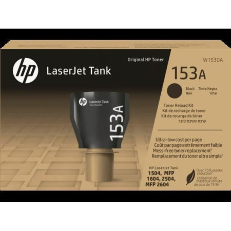Kit de recharge de toner noir HP 153A authentique pour LaserJet Tank (W1530A) - HP