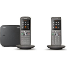 Téléphone Fixe sans fil - GIGASET CL 660 Duo Anthracite - Écran couleur rétroéclairé