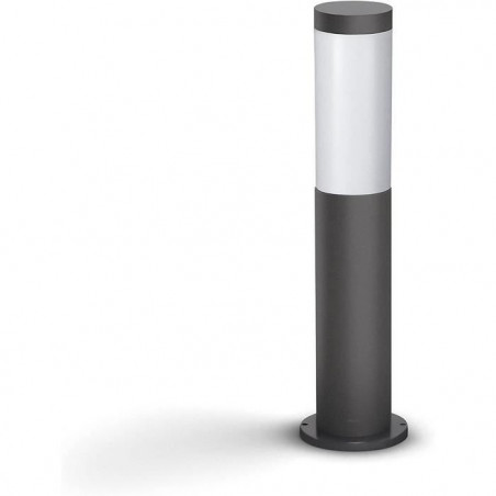 Lampadaire extérieur sur poteau - UTRECHT - Poteau anthracite - 1x20 W - Haute tension