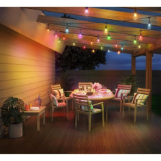 Guirlande Connectée - WIZ - Extérieur - 15m - 12 ampoules - LED - Multicolore Guirlande Connectée - WIZ - Extérieur - 15m - 12 ampoules - LED - Multicolore