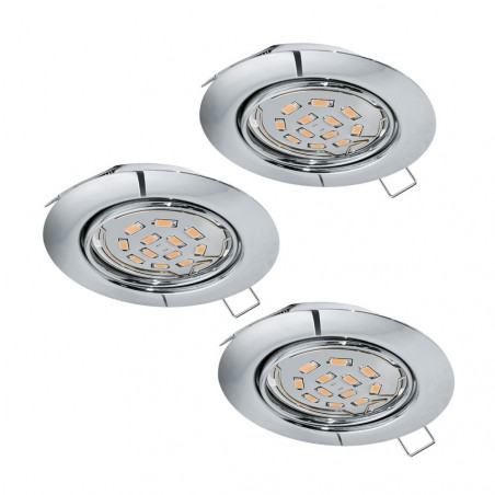 Spot encastrable chrome Peneto LED GU10 5W - lot de 3