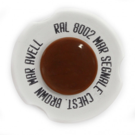 Peinture brun de securite aérosol 400 ml RAL8002
