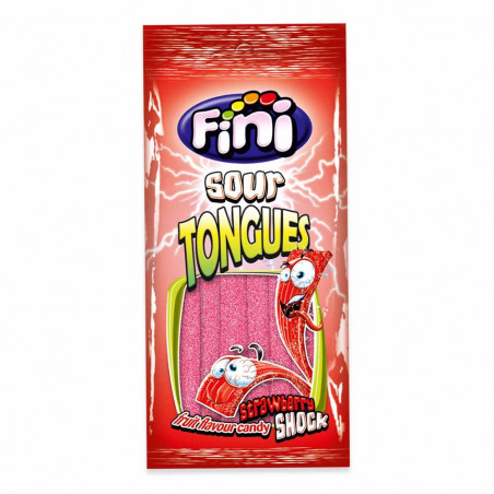 Bonbons sour strawberry tongues 100g