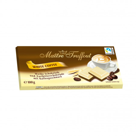Tablette de chocolat blanc/café 100g
