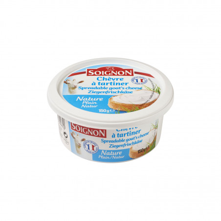Fromage de chèvre nature rond a tartiner 150g