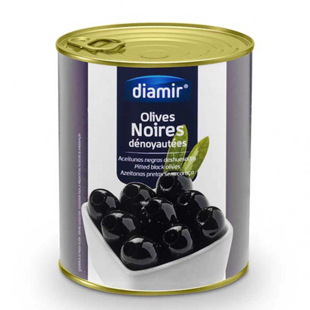 Olives noires dénoyautées boite 1kg