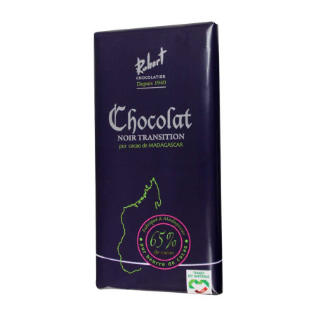 CHOCOLATERIE ROBERT Tablette de Chocolat Noir transition 65% 75g Antananarivo Madagascar