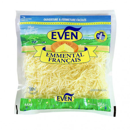 Fromage emmental en sachet râpé 150g
