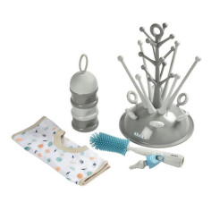  Egoutte biberon arbre grey + Boite doseuses light/dark mist