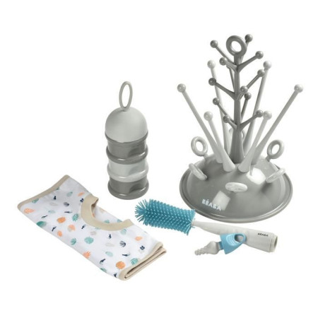  Egoutte biberon arbre grey + Boite doseuses light/dark mist
