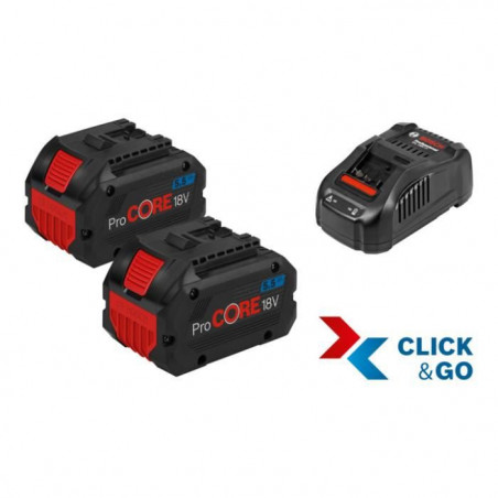 Set 2 batteries Bosch Professional ProCORE18V 5,5Ah + Chargeur GAL 1880 CV