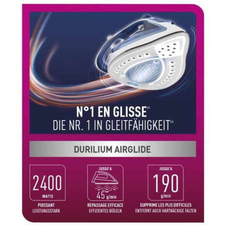  Débit vapeur 45 g/min