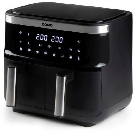 Friteuse sans huile DOMO - DO537FR - Double cuve - Capacité 8L - Jusqu'a 200° - 8 programmes de cuisson - 2850W