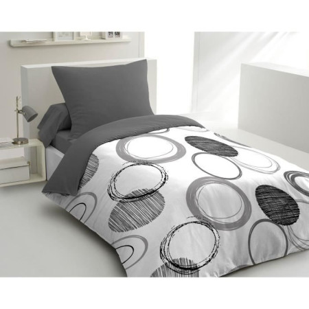 Parure de couette microfibre Audace - 1 housse de couette 140x200 cm + 1 taie d'oreil