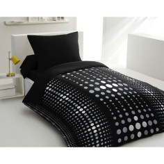 Parure de couette microfibre Steevy - 1 housse de couette 140x200 cm + 1 taie 63x63 c Parure de couette microfibre Steevy - 1 housse de couette 140x200 cm + 1 taie 63x63 c