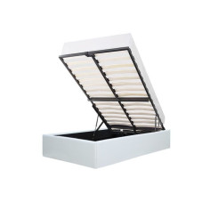 ECLIPSE Lit coffre enfant 90 x 190 cm - Simili blanc - Sommier inclus ECLIPSE Lit coffre enfant 90 x 190 cm - Simili blanc - Sommier inclus