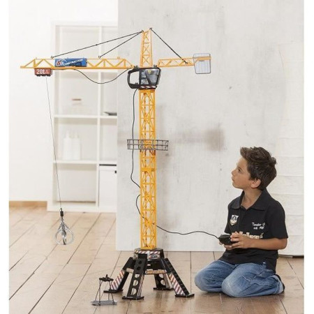 Grue géante filoguidée 120cm jaune - Univers miniatures - Travaux publics - DICKIE