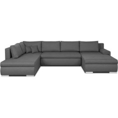 Canapé d'angle panoramique convertible - 7 places - INDIAN - Tissu 100% polyester - G Canapé d'angle panoramique convertible - 7 places - INDIAN - Tissu 100% polyester - G