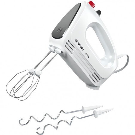 Batteur a main BOSCH CleverMixx MFQ22100 - 375W - 4 vitesses + pulse - Blanc/Argent