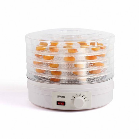 Déshydrateur d'aliments LIVOO DOM202 - 5 plateaux de dessiccation - thermostat - interrupteur