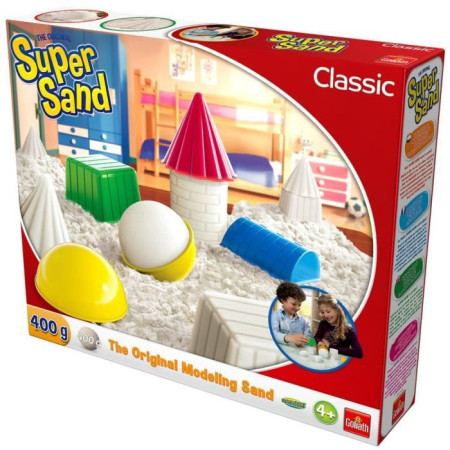 Goliath Super Sand Castle – Kit Sable à Modeler Magique Naturel – Loisir Créatif Enfant Dès 4 Ans – Château De Sable Indoor Sans Poussière