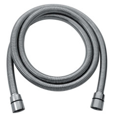 Flexible de douche - ROUSSEAU - double agrafage en inox chromé - extensible 1 Flexible de douche - ROUSSEAU - double agrafage en inox chromé - extensible 1