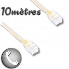 Cordon ADSL RJ11 mâle / RJ11 mâle 10m Cordon ADSL RJ11 mâle / RJ11 mâle 10m