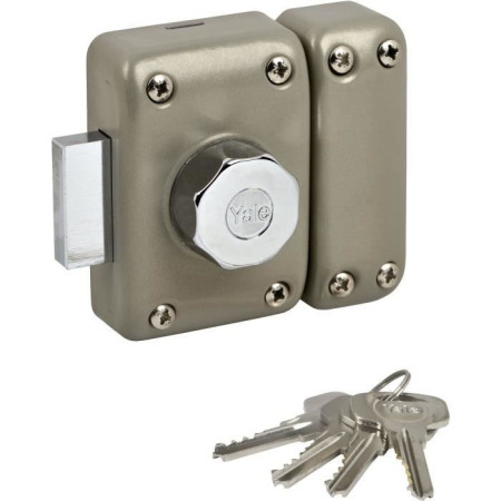 YALE - YV25BT-40 Verrou bouton et cylindre 5 goupilles diametre 23 mm - longueur 40 m