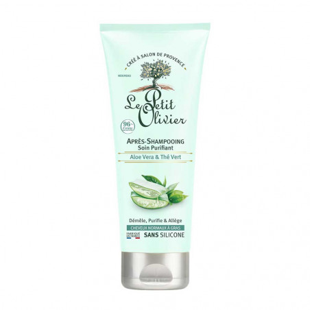 Après-shampoing purifiant aloe vera et thé vert 200ml