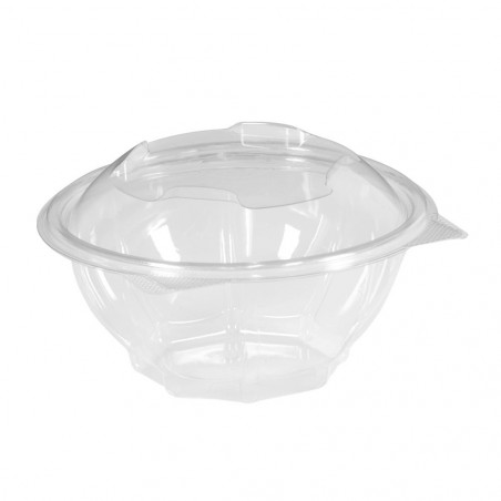 Bol à Salade transparent avec Couvercle Pet 75cl 50 pièces