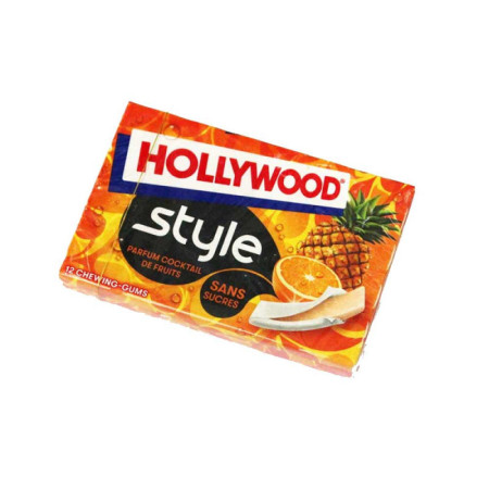 HOLLYWOOD Chewing-gum style sans sucres cocktail de fruits 12 pièces Antananarivo Madagascar