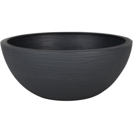 Pot vasque Ø 30 cm - EDA - Graphit Up - 5,5 L - Intérieur/ Extérieur - Décor Graphique - Ø 29,5 x H. 12 cm - Gris anthracite